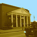L'heure de la justice a sonné !  -  Rutland district and family courthouse. USA - Sepia et ciel bleu photofiltré