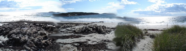 Deserted beach / Plage déserte -  Maine, USA -  11 octobre 2009 -  Création Krisontème -  Version étendue.
