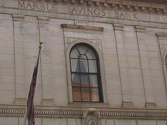 Rutland. Vermont USA - 25-07-2009 -  Marble savings bank