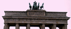 Brandenburg Gate, the only old remaining gate for entering in only one Berlin