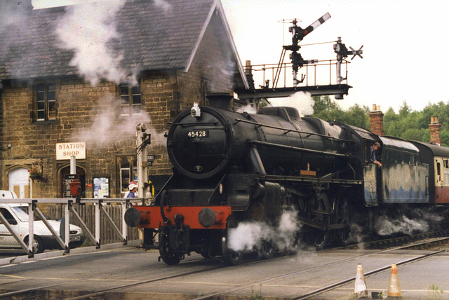 Stanier Class 5MT 4-6-0 no. 45428 'Eric Treacy' Leaving Grosmont for Pickering