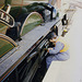 Attending to Castle Class no. 5029 'Nunney Castle' in Aylesbury Station