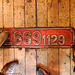 CSD #E6691129 Numberplate in the Vagon Kafe, Prague, CZ, 2009