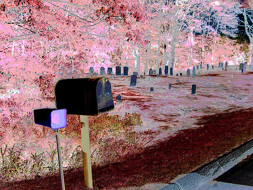 Dromore cemetery - Négatif RVB postérisé