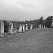 Lake Bomoseen private cemetery. Sur la 4 au tournant de la 30. Vermont, USA - États-Unis.  -  N & B