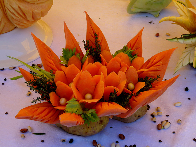 Carved Fruit Decoration