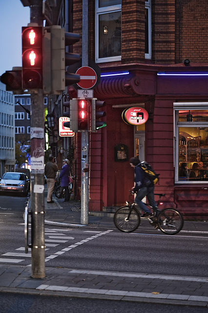 Cyclist in the evening