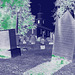 Whiting church cemetery. 30 nord entre 4 et 125. New Hampshire, USA. 26-07-2009 -  Négatif avec vert photofiltré.