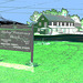 Whiting church cemetery. 30 nord entre 4 et 125. New Hampshire, USA. 26-07-2009 -  Négatif RVB avec ciel bleu photofiltré + postérisation DSC00169