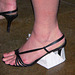 ann taylor black heels (F)