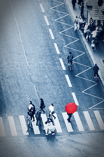 parapluie rouge