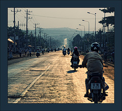 golden evening road