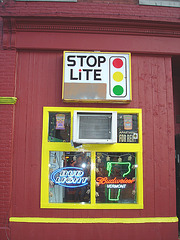Rutland. Vermont USA - 25-07-2009  Stop lite bar