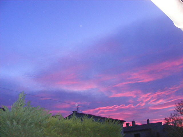 le ciel de Limoux ce matin 7h 30 sans aucune transformation ni retouche