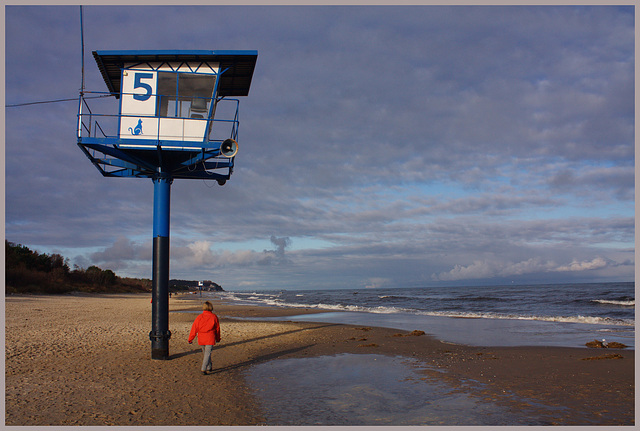 am Strand von Heringsdorf