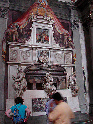 20050916 112DSCw [I] Basilikum Santa Croce: Grabmal Michelangelo, Florenz, Toscana