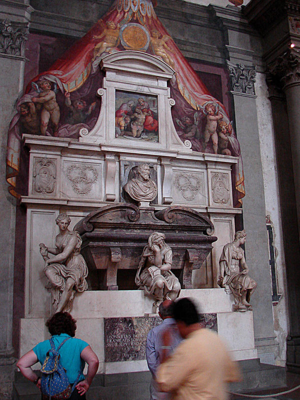 20050916 112DSCw [I] Basilikum Santa Croce: Grabmal Michelangelo, Florenz, Toscana