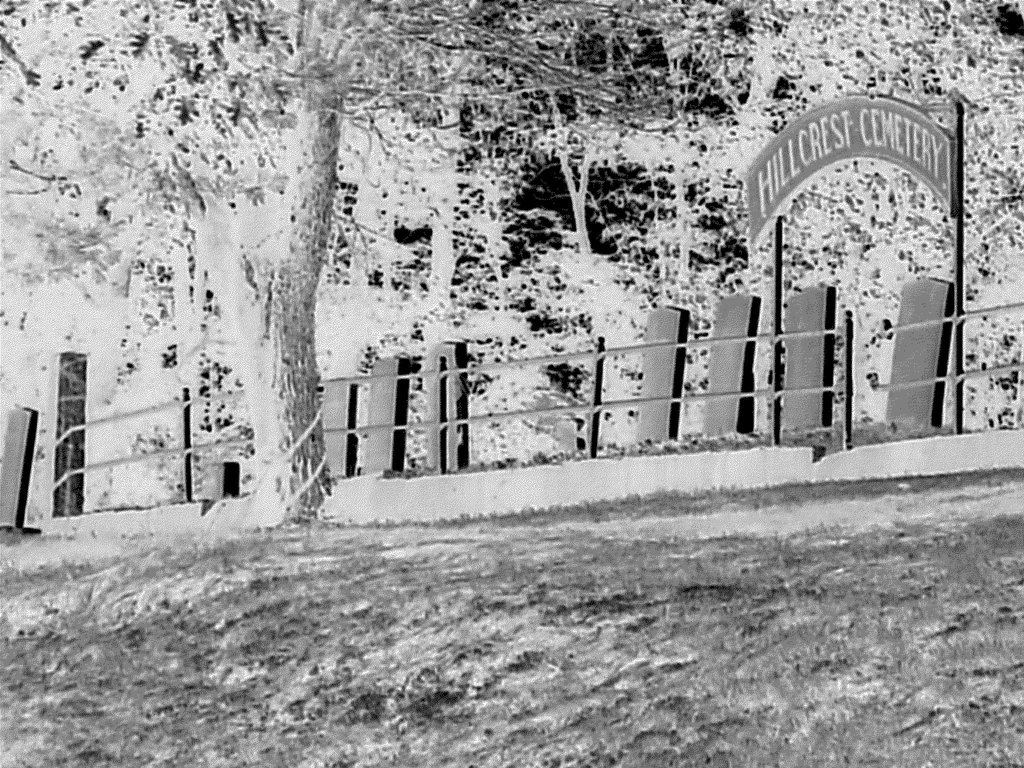 Hill crest cemetery  - Tramage en négatif