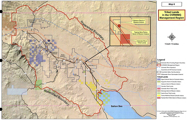 Map 6 - Tribal Lands in the CVRWMG Management Region