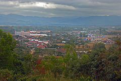 View to the city Luang Namtha
