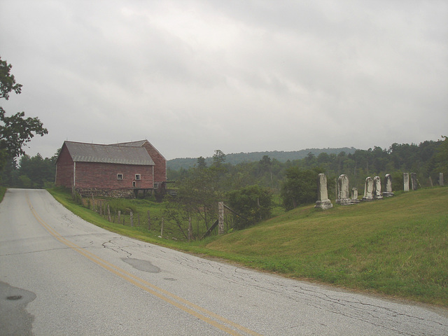 Lake Bomoseen private cemetery. Sur la 4 au tournant de la 30. Vermont, USA - États-Unis.