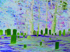 Dromore cemetery -  Négatif RVB aux couleurs ravivées