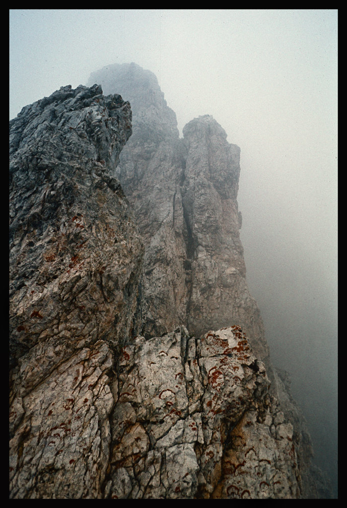 Foggy rocks