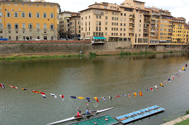 Rivero Arno en Florenco - Fluss Arno in Florenz