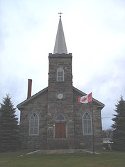 Église et cimetère de Dunham. Québec, Canada . 21-11-2009