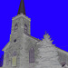 Église et cimetère de Dunham. Québec, Canada . 21-11-2009-  Religieusement photofiltrée
