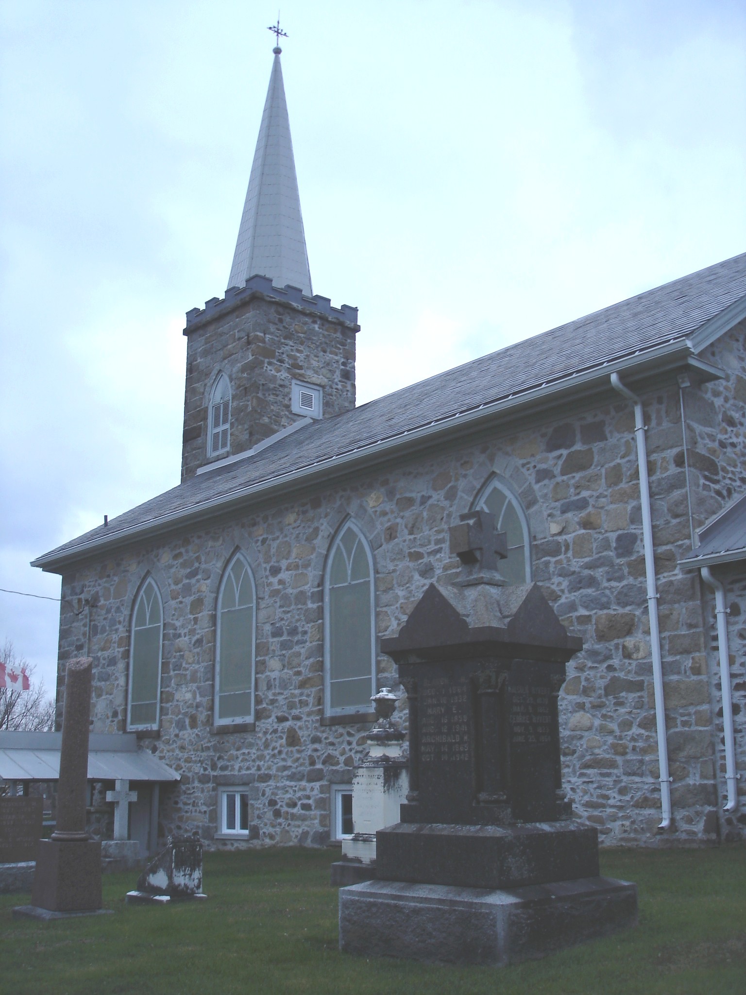 Église et cimetère de Dunham. Québec, Canada . 21-11-2009