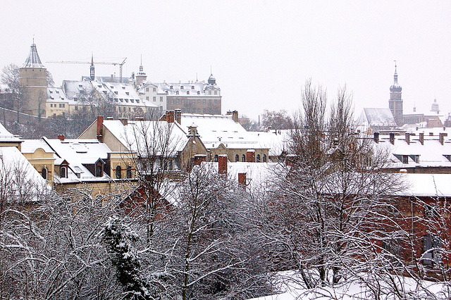 kastelo kaj preĝejo de Altenburg - Schloß und Kirche von Altenburg