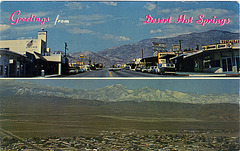 Desert Hot Springs Palm Drive postcard