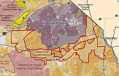 Mojave Trails National Monument map