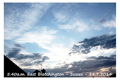 As the Sun rose - East Blatchington - 18.7.2014