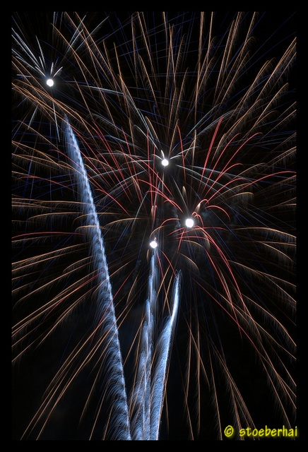 Fireworks at Frühlingsfest Würzburg