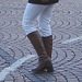 La blonde Nordea en bottes SS / Nordea Swedish blond Lady in SS boots style  - Ängelholm /    Suède - Sweden.  23 octobre 2008