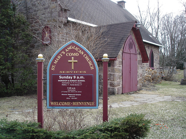 St.Marys Anglican church Como et cimetière - Hudson QC.  25-03-2010