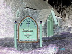 St.Marys Anglican church Como et cimetière - Hudson QC.  25-03-2010 -  Négatif