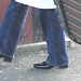 DMS chesnut mature in hidden chunky heeled boots /  Suédoise châtaigne d'âge mature en bottes à talons trapus semi-cachés - Ängelholm / Suède - Sweden.  23 octobre 2008