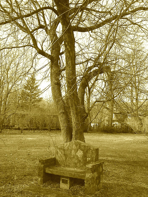 St.Marys Anglican church Como et cimetière - Hudson QC.  25-03-2010  - Sepia