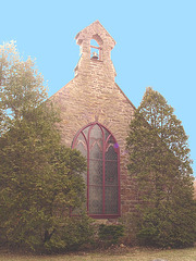 St.Marys Anglican church Como et cimetière - Hudson QC.  25-03-2010 -  Ciel bleu photofiltré