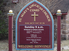 St.Marys Anglican church Como et cimetière - Hudson Québec /  25-03-2010