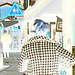 La blonde Astrakanen en bottes sexy à talons trapus /  Astrakanen blond in sexy chunky heeled boots - Båstad , Suède / Sweden.  21 octobre 2008 - Négatif aux couleurs ravivées