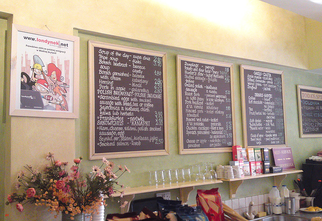 Café Maja - bilingual menu
