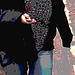 Blonde Danoise un peu dodue à son cellulaire / Chubby sexy blond on flats at her cell phone - Copenhague, Danemark.  20 octobre 2008.- Postérisation
