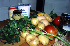 Zutaten für Kartoffelsalat