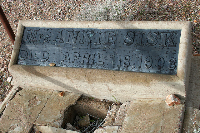 Rhyolite Cemetery - Mrs Annie Sisk (5273)