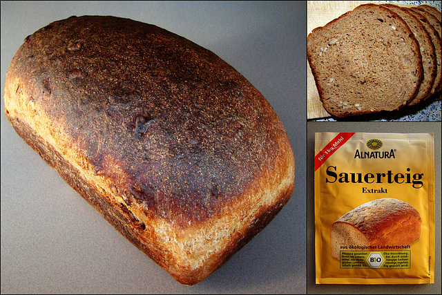 Zuurdesem-roggebrood met zonnebloempitten