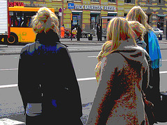 Falk Lauritsen Reiser blonds quatuor / Copenhague - Copenhagen /  Denmark - Danemark.  20 octobre 2008   - Postérisation
